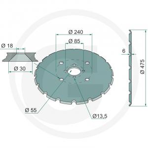 F42 G15320012 TALER DISC CRESTAT 475*6 GASPARDO